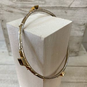 925 Sterling Silver & Gemstone Bangle Bracelet